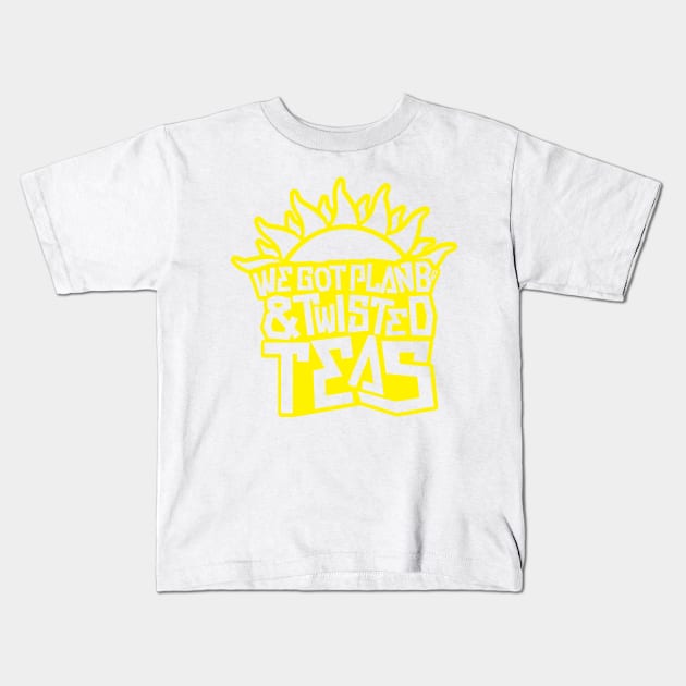 Plan Bs & Twisted Teas - Black Outline Kids T-Shirt by BonBonDesigns